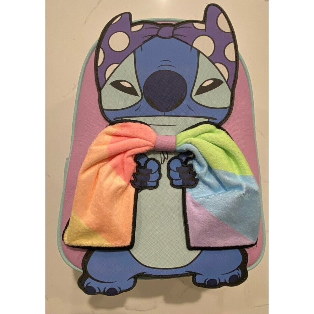 Loungefly Disney Super Stitch Laundry with Rainbow Cape Mini Backpack NWT